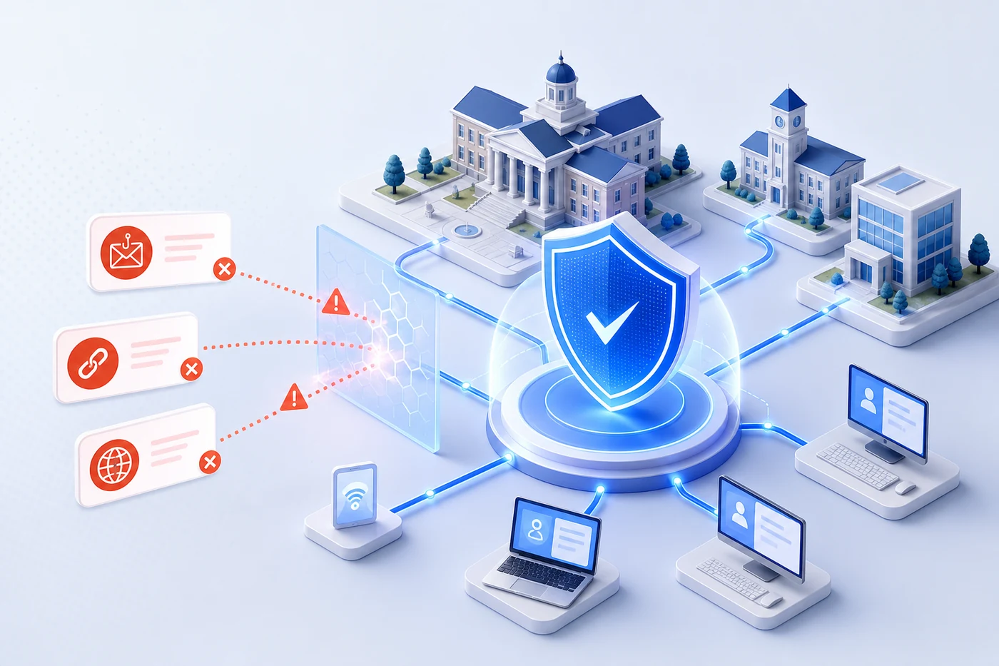 Campus devices protected from phishing threats by the Phish Block monitoring system